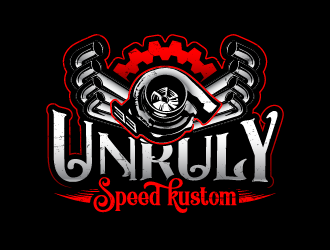 Unruly speed kustom  logo design by PRN123