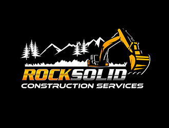 Rock Solid Construction Services  logo design by 3Dlogos