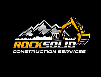 Rock Solid Construction Services  logo design by 3Dlogos