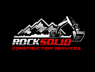 Rock Solid Construction Services  logo design by 3Dlogos