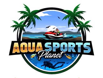 AquaSportsPlanet logo design by Suvendu