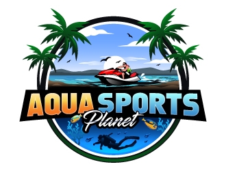 AquaSportsPlanet logo design by Suvendu