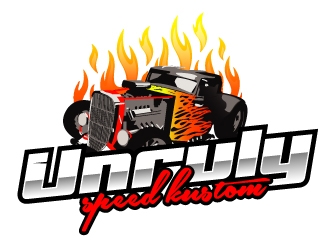 Unruly speed kustom  logo design by AamirKhan