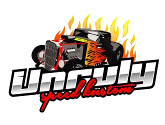 Unruly speed kustom  logo design by AamirKhan