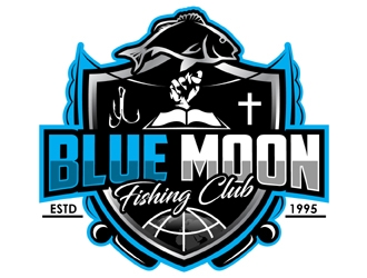 Blue Moon Fishing Club logo design by MAXR