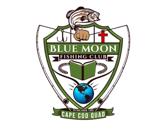 Blue Moon Fishing Club logo design by DreamLogoDesign