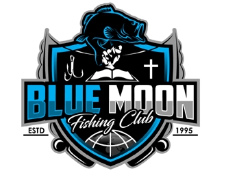 Blue Moon Fishing Club logo design by MAXR