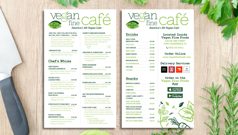 Vegan Fine Cafe logo design by LogOExperT