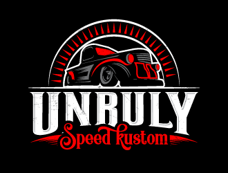 Unruly speed kustom  logo design by PRN123