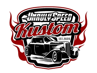 Unruly speed kustom  logo design by jaize