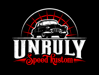 Unruly speed kustom  logo design by PRN123