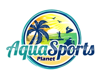 AquaSportsPlanet logo design by AamirKhan