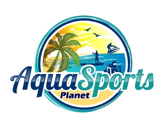 AquaSportsPlanet logo design by AamirKhan