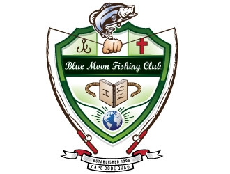 Blue Moon Fishing Club logo design by REDCROW