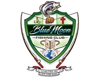 Blue Moon Fishing Club logo design by REDCROW