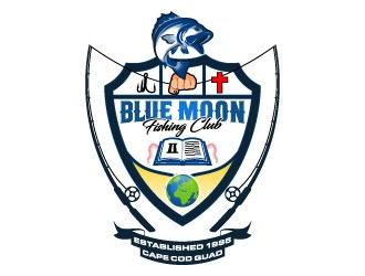 Blue Moon Fishing Club logo design by daywalker