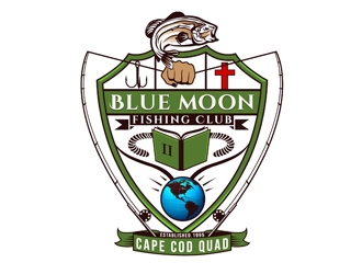 Blue Moon Fishing Club logo design by DreamLogoDesign