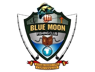 Blue Moon Fishing Club Logo Design - 48hourslogo