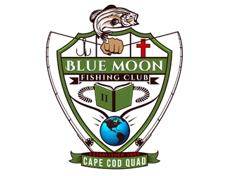 Blue Moon Fishing Club logo design by DreamLogoDesign