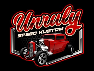 Unruly speed kustom  logo design by daywalker