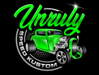 Unruly speed kustom  logo design by Suvendu