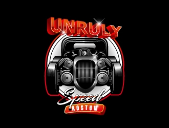 Unruly speed kustom  logo design by blink