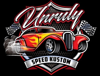 Unruly speed kustom  logo design by REDCROW