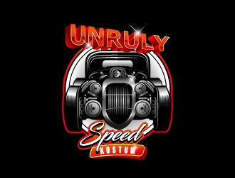 Unruly speed kustom  logo design by blink