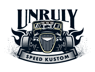 Unruly speed kustom  logo design by PRN123