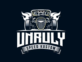 Unruly speed kustom  logo design by PRN123