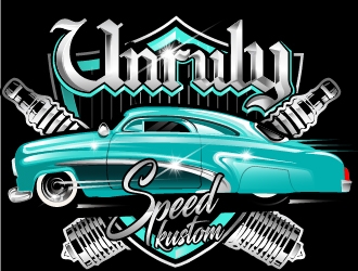 Unruly speed kustom  logo design by Suvendu