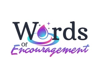 Words Of Encouragement  logo design by kgcreative