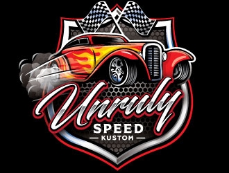 Unruly speed kustom  logo design by REDCROW