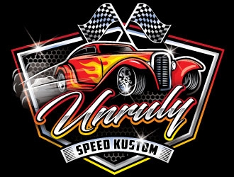 Unruly speed kustom  logo design by REDCROW