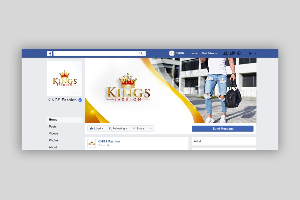 Kings Fashion  logo design by Ulid