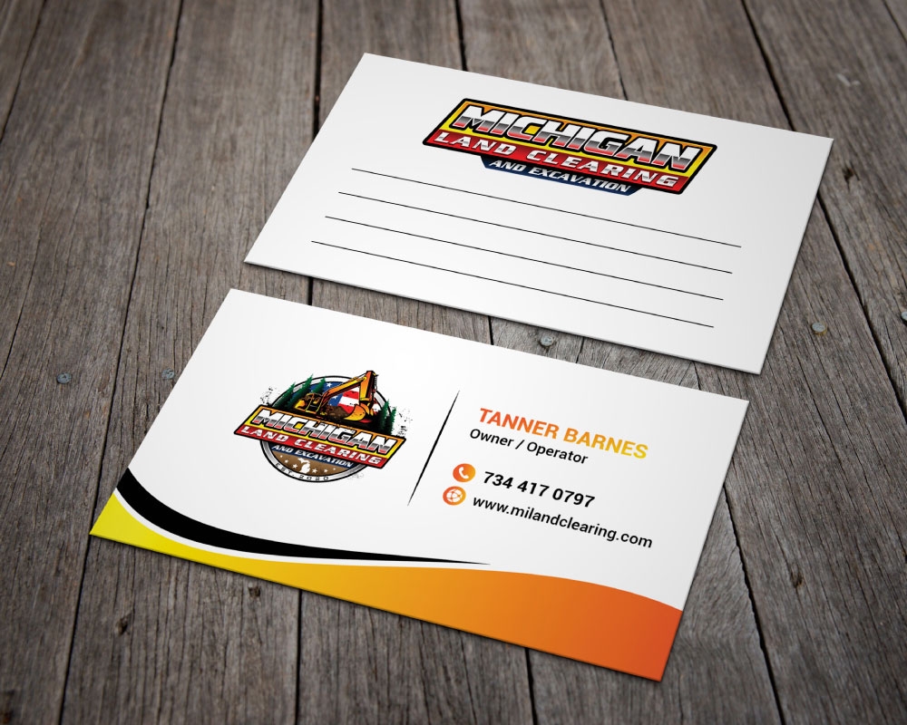 Michigan Land Clearing and Excavation  logo design by Boomstudioz