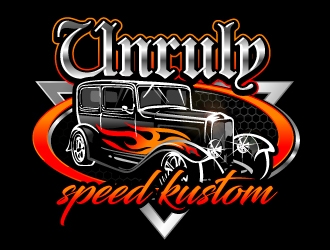 Unruly speed kustom  logo design by aRBy