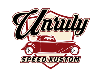 Unruly speed kustom  logo design by akhi