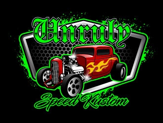 Unruly speed kustom  logo design by daywalker