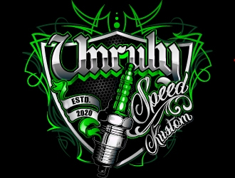 Unruly speed kustom  logo design by Suvendu