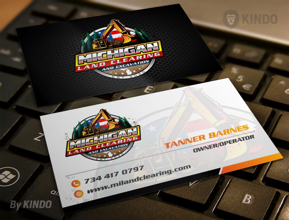 Michigan Land Clearing and Excavation  logo design by Kindo