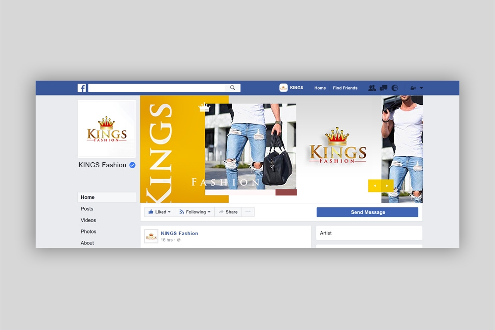 Kings Fashion  logo design by Ulid