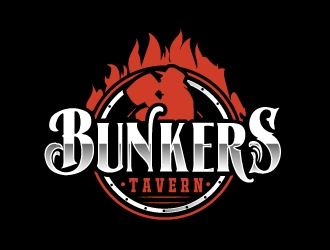 Bunkers Tavern  logo design by AamirKhan