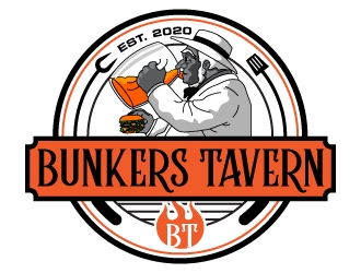 Bunkers Tavern  logo design by Suvendu