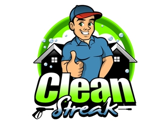 Clean Streak logo design by DreamLogoDesign