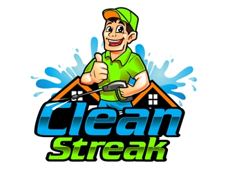 Clean Streak logo design by DreamLogoDesign