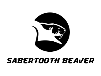 SABERTOOTH BEAVER logo design by aldesign