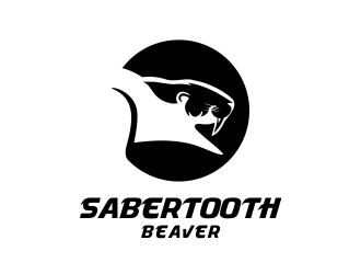 SABERTOOTH BEAVER logo design by aldesign