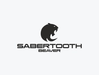 SABERTOOTH BEAVER logo design by wongndeso