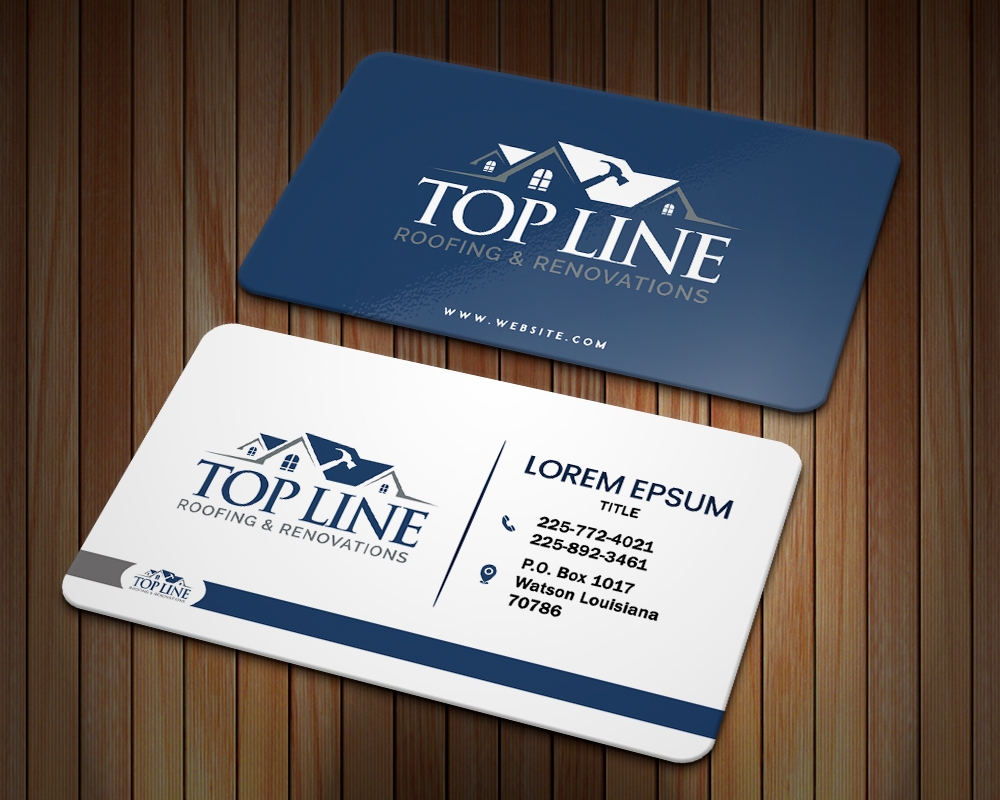 Top Line Roofing & Renovations logo design by MastersDesigns